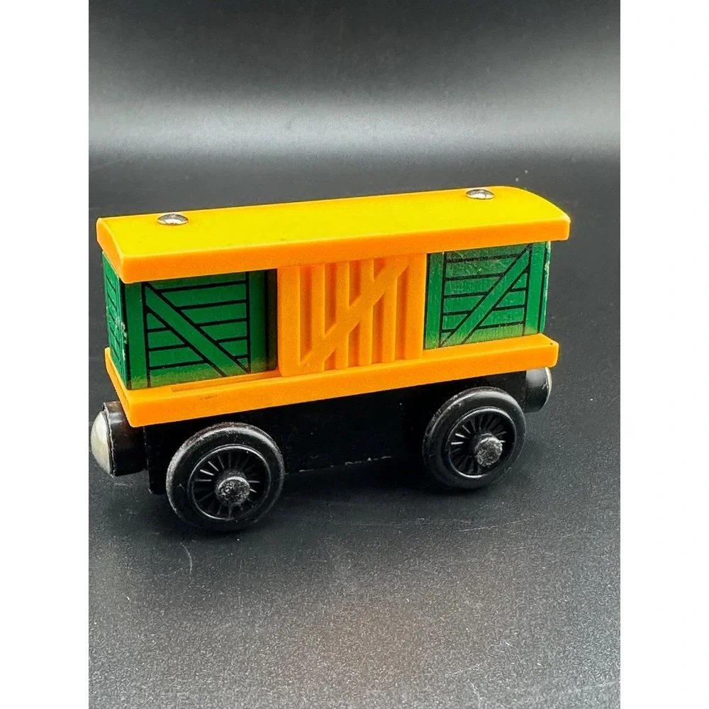 Thomas Box Car Wooden Railway‎ Vtg 2003 Gullane Cargo Sliding Doors Green